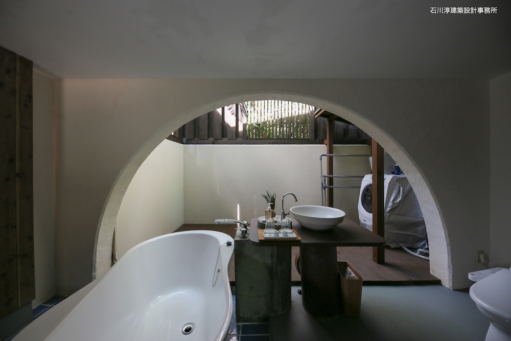 1階のピロティ部分はサニタリースペース